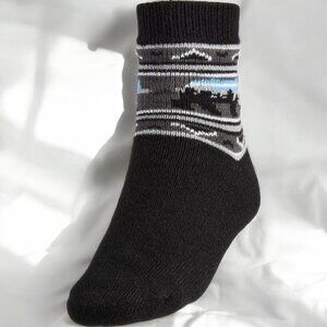 Northeast Outfitters Mens Cozy Cabin Bear-Tec Socks Black NEW Large